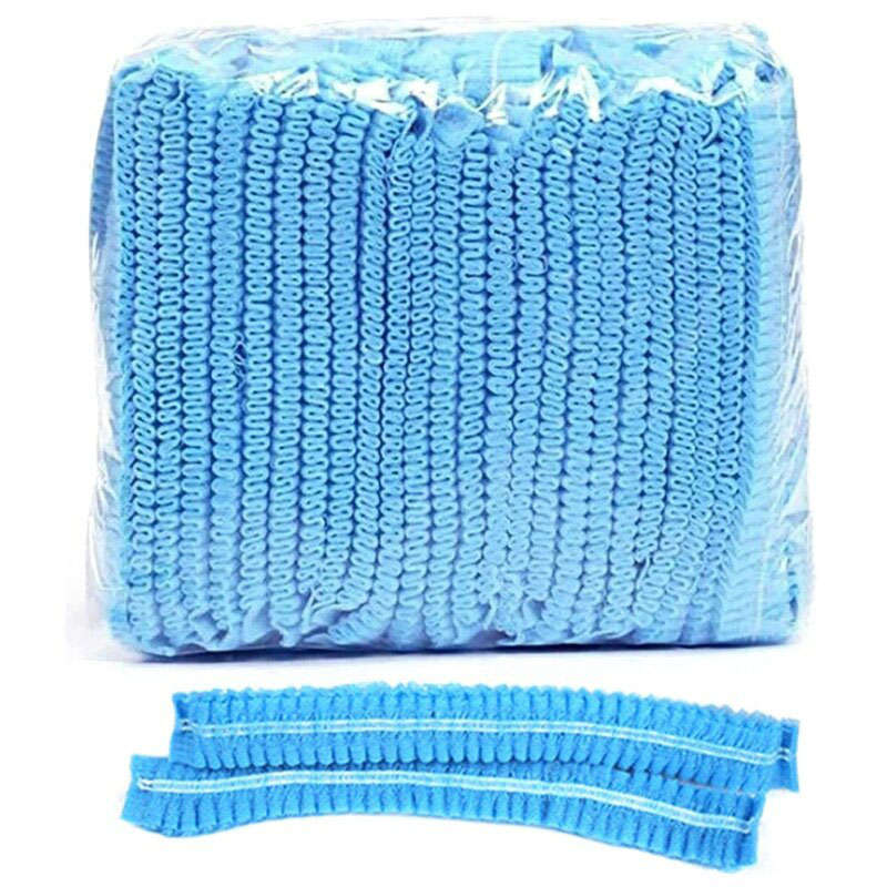 Disposable Hygiene Protective Hair Net Mop Cap - 21 Inch - Blue