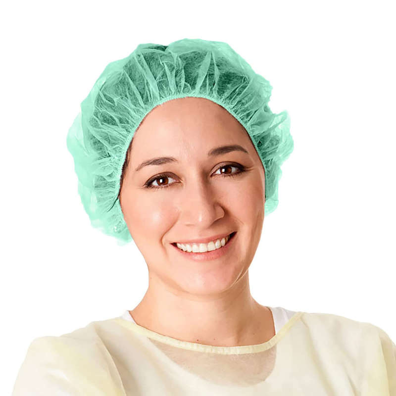 Disposable Hygiene Protective Hair Net Mop Cap - 21 Inch - Green