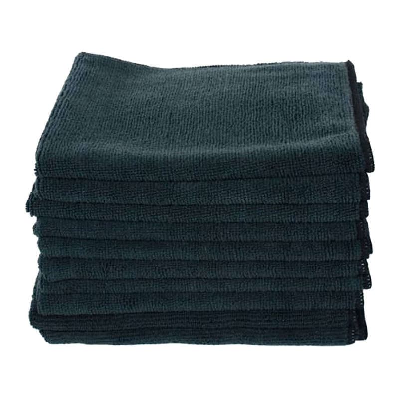 Multi-Purpose Microfibre Cleaning Cloth - 200gsm - 10 Pack - Black