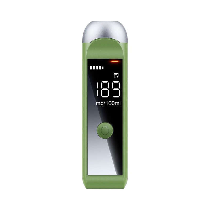 Portable Alcohol Tester High-Accuracy LCD Non-Contact Breathalyzer - Green