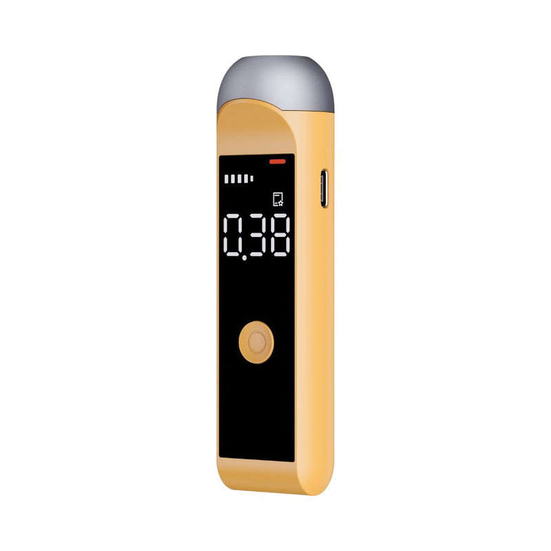 Portable Alcohol Tester High-Accuracy LCD Non-Contact Breathalyzer - Mustard
