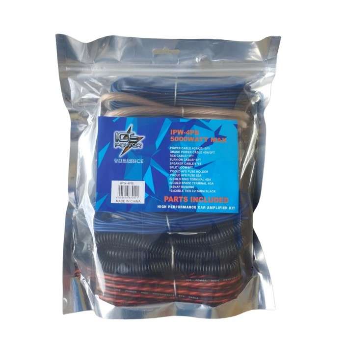 Ice Power Wiring Kit 4 Gauge (IPW-4PB) 5000W