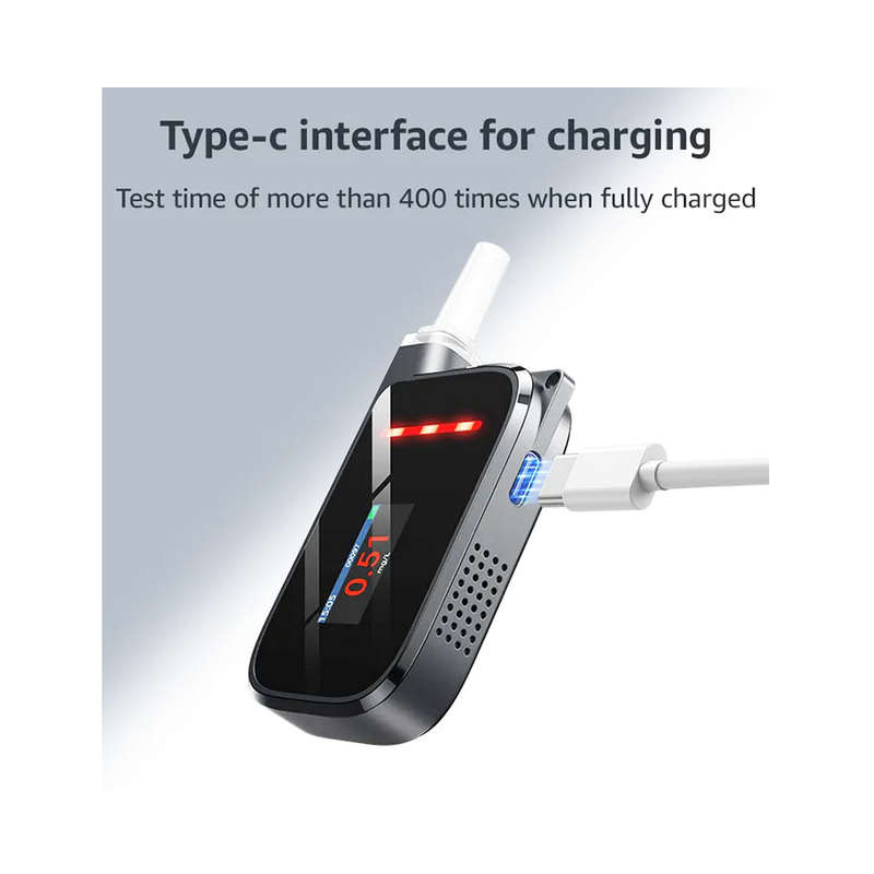 Mr Black H3 Portable Rechargeable Alcohol Tester Breathalyzer with LED Display