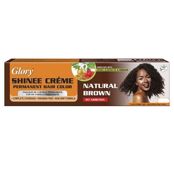 Glory Shinee Crème Hair Dye Kit - Ammonia Free - 28ml - Natural Brown