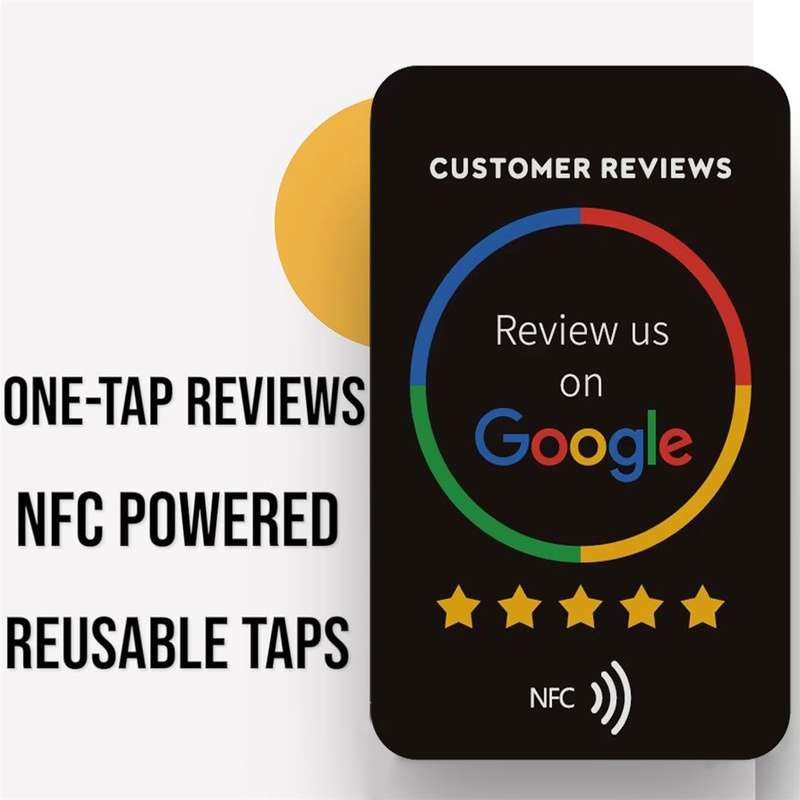 Google Review NFC Activated Business Review Instant Feedback Tap Card-Black
