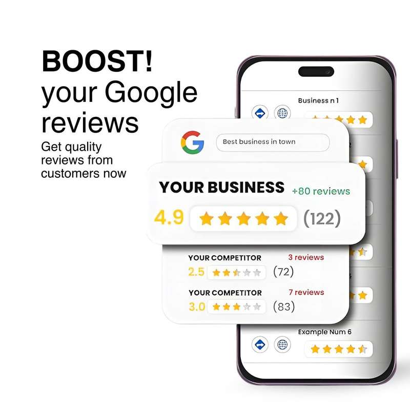 Google Review NFC Activated Business Review Instant Feedback Tap Card-Black