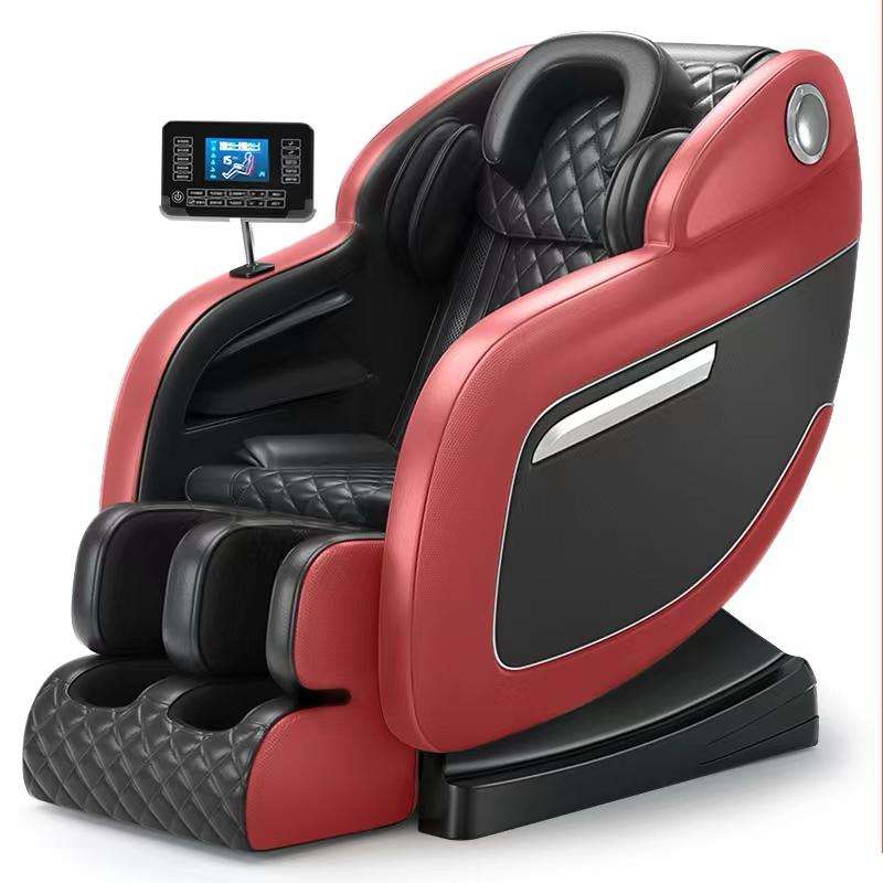 Deluxe Zero Gravity Luxury Full Body Bluetooth Massage Chair - Red/Black