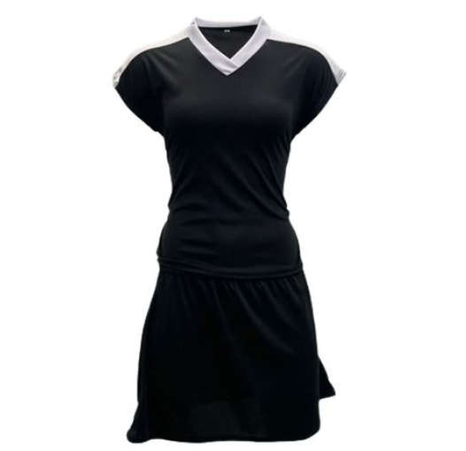 Netball Top/Skirt Kit Set for Women's Team of 10 - Black/White and Bag