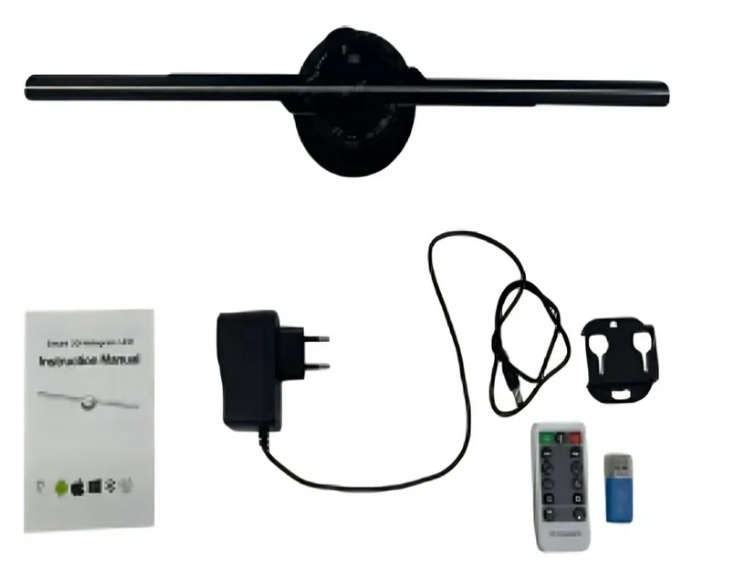 3D High Resolution Hologram Projector Fan with Remote (Portable Projector)