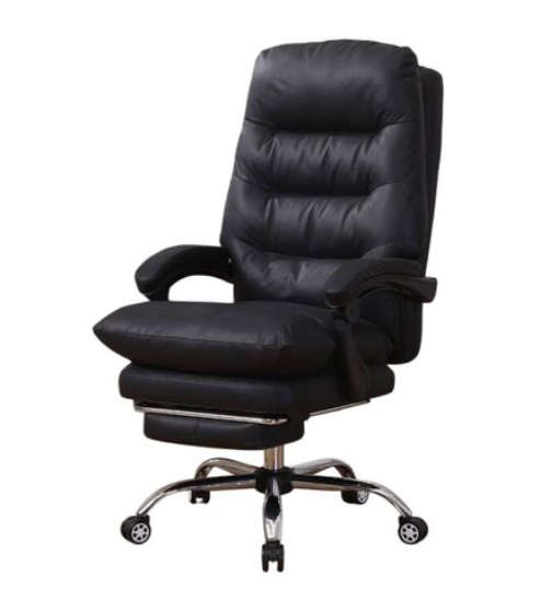 Executive Recline Ergonomic PU Leather High Back Swivel Desk Chair - Black