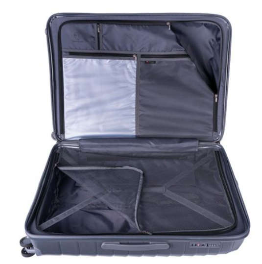Cellini Grande 76cm Large Spinner and Travel Neck Pillow - Dark Grey