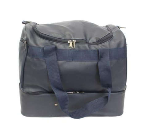 Double Decker Golf Duffel Bag - Navy - Leather
