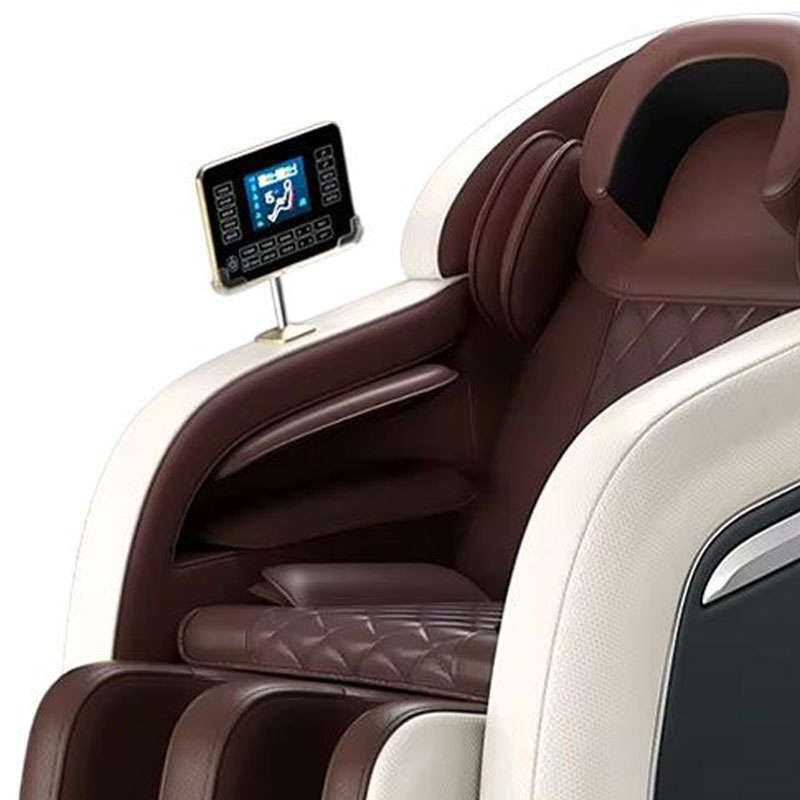 Deluxe Zero Gravity Luxury Full Body Bluetooth Massage Chair - Beige & Brown
