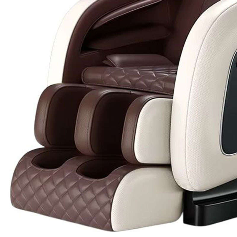 Deluxe Zero Gravity Luxury Full Body Bluetooth Massage Chair - Beige & Brown