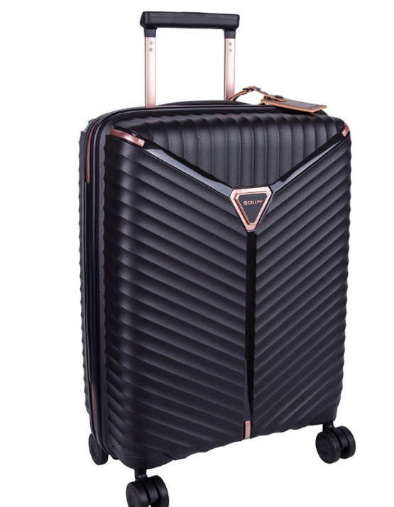 Cellini Allure Hardshell 55cm Carry-on Spinner - Black