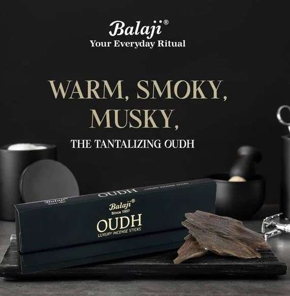 Incense Sticks - Balaji Oudh Luxury 9" Agarbatti - 25 Sticks Per Box