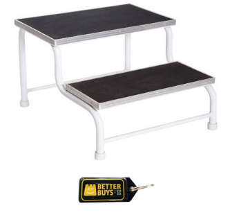 Hospital/Clinic Bedside Double Foot Stool AAA Grade -Non Slip Top & Keyring