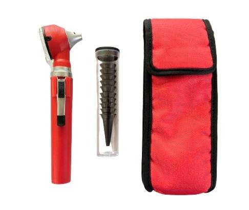 Fibre Optic Pocket Otoscope  Red