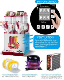 Slush Ice Making Commercial Machine - 2 x 12Litre Tanks