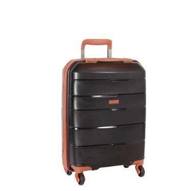 Cellini Spinn 4 Wheel Trolley Carry On Black & Tan