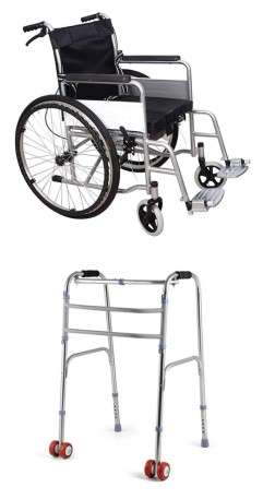 Combo 2 - Wheelchair & Walker With Wheels