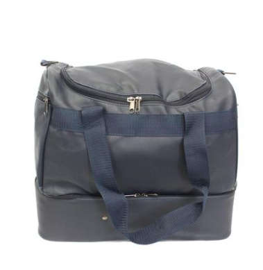 Double Decker Golf Duffel Bag Navy Leather