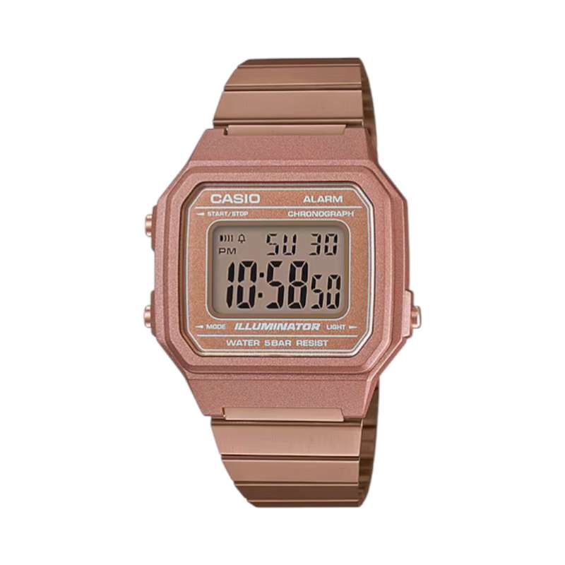 Casio Retro Rose Gold Digital Watch (B650WC-5ADF)