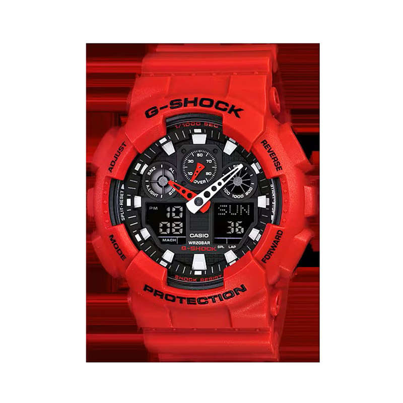 Casio GA-100B-4ADR G-Shock Mens Watch (Red)