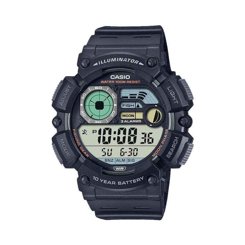 Casio WS-1500H-1AVDFCasio Mens Outgear 100m Fishing - Black