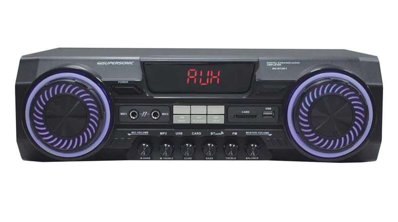 Supersonic 2 Mic Port, USB, SD, FM & BT Karaoke Amplifier - AV-972K1