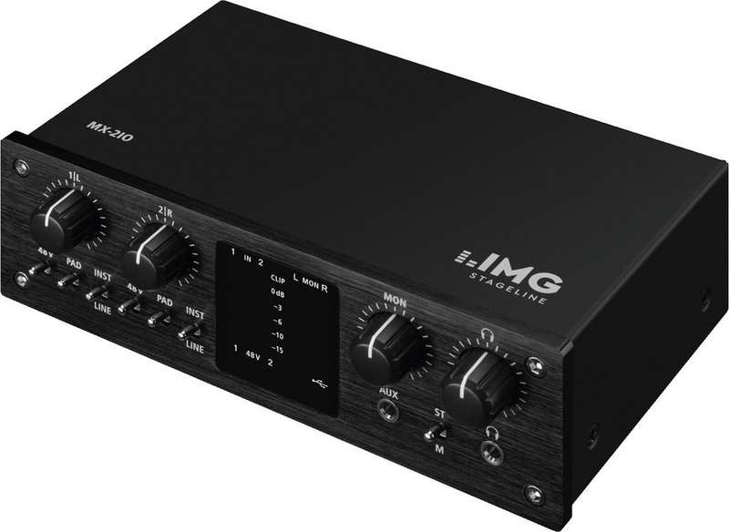 IMG Stageline MX-2IO 2-channel USB recording interface
