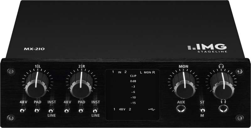 IMG Stageline MX-2IO 2-channel USB recording interface