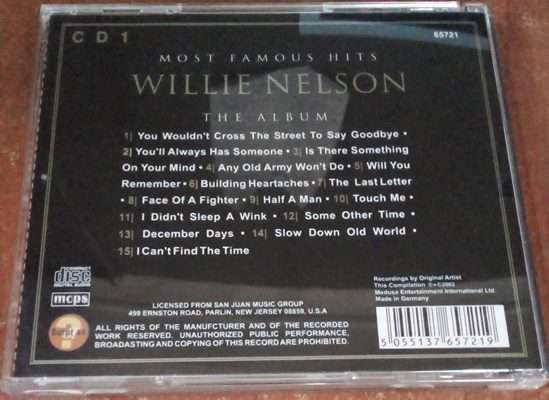 Willie Nelson - Most Famous Hits: The Album CD