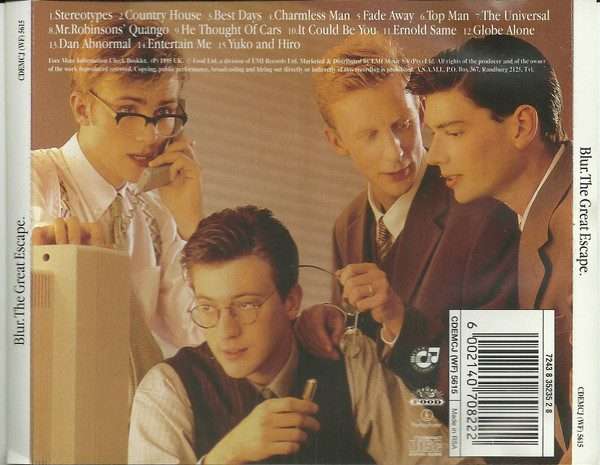 Blur  The Great Escape CD ()