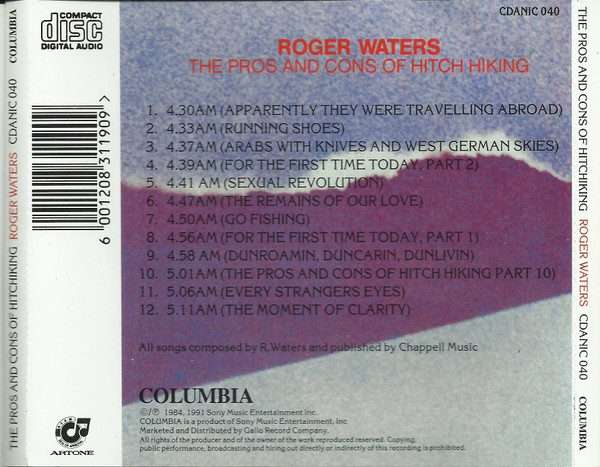 Roger Waters  The Pros And Cons Of Hitch Hiking CD ()