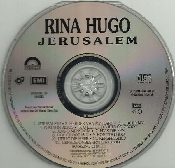 Rina Hugo  Jerusalem! CD (VG)