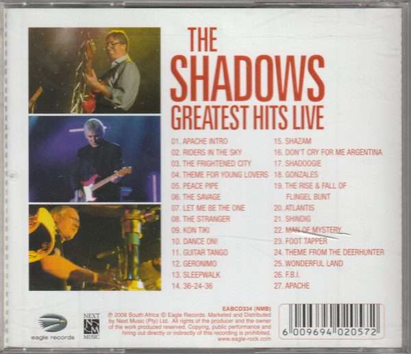 The Shadows  Greatest Hits Live CD Brand New