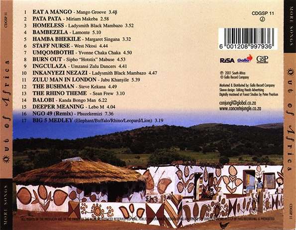 More Songs Out Of Africa CD