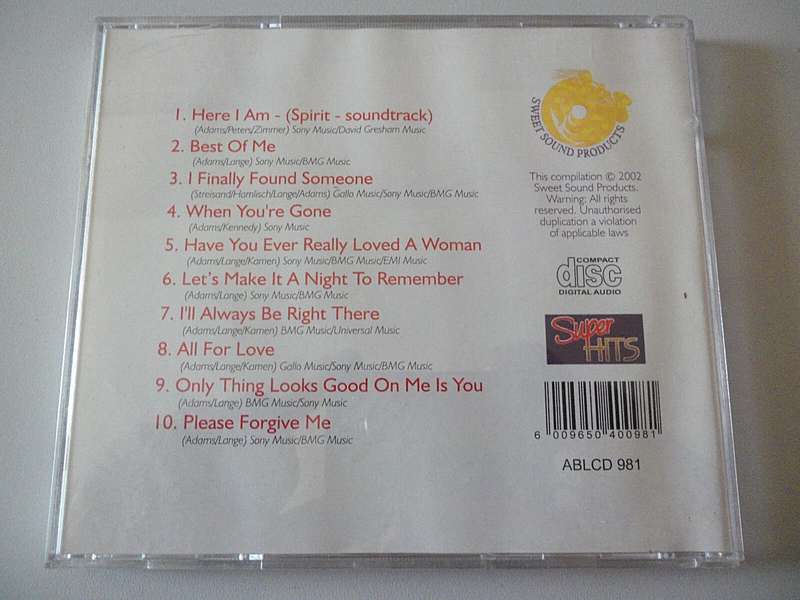 With Love From Bryan Adams CD