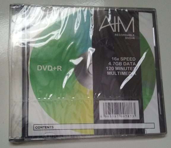 AIM Recordable DVD+R, 16x Speed