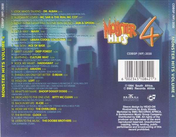 Monster Hits Volume 4 (1994, CD)