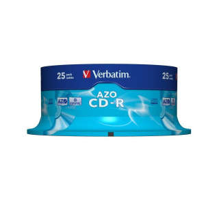 VERBATIM - 700MB - AZO CD-R (52x) - Crystal, Spindle (Pack of 25)