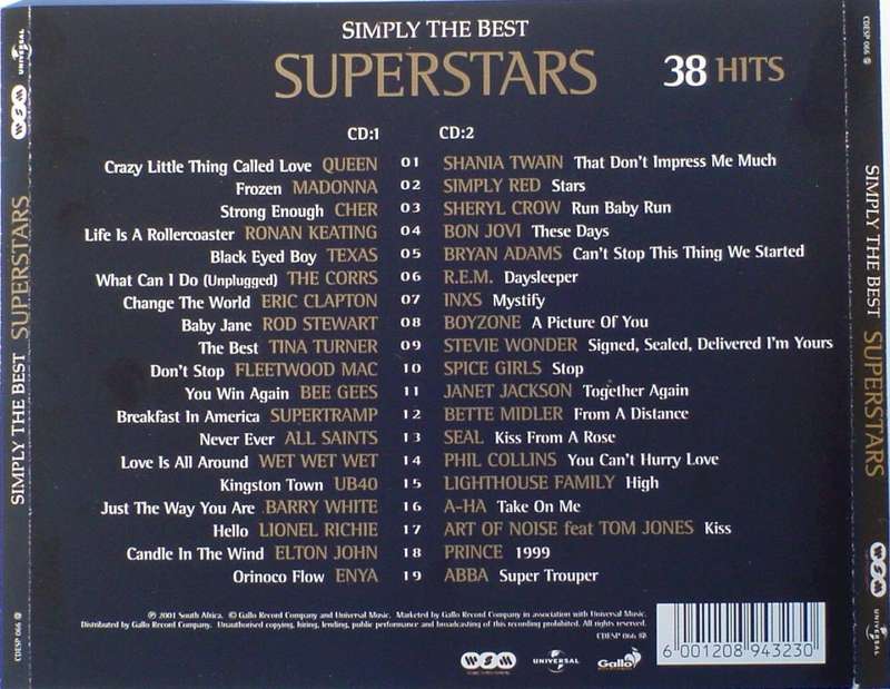 Simply The Best Super Stars (Double CD)