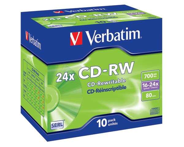Verbatim CD-RW 700MB 16-24X (10PK)