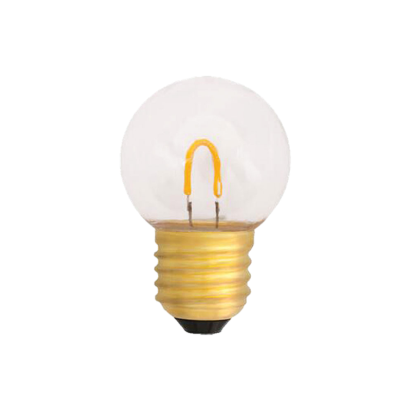 230VAC 1W G45 Loop LED Lamp Dimmable E27 2200K