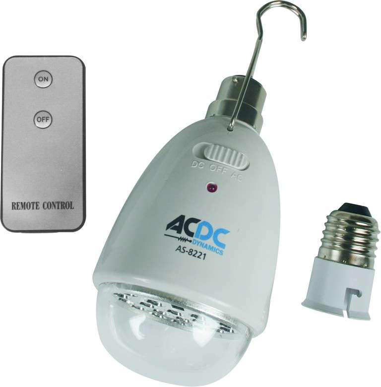 230VAC 22 LED Rechargeable Lamp B22  C/W E27 Lha And Remote