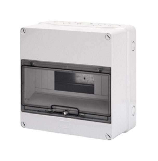 Grey Surface DB 1x12M Clear Door IP55