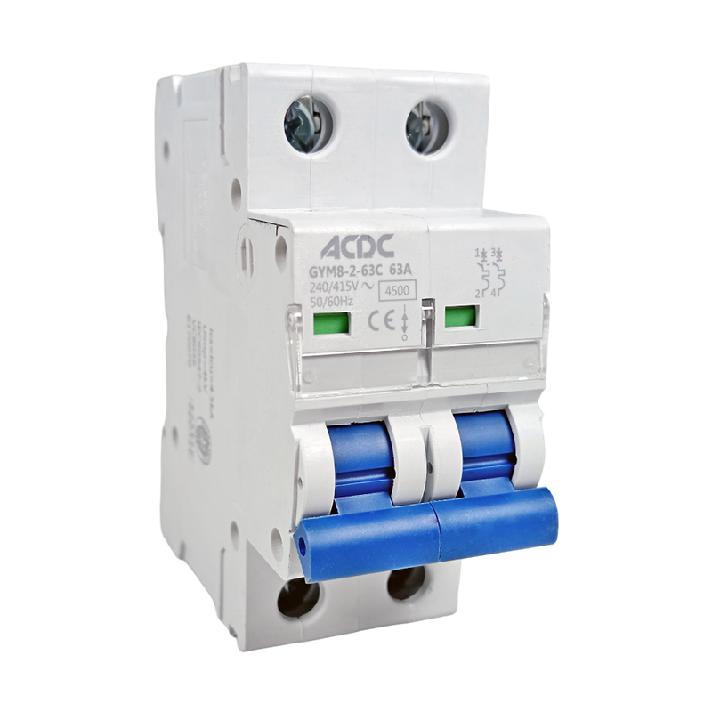 Circuit Breaker 2 Pole C-Curve 4.5KA 63A