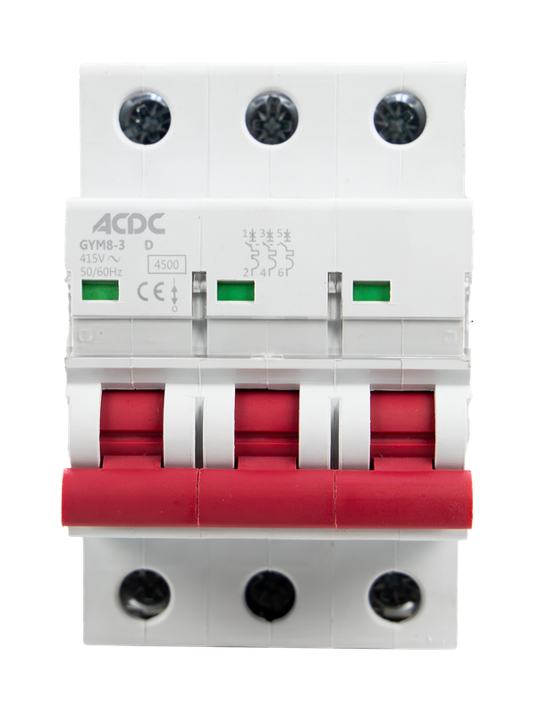 Circuit Breaker 3 Pole D-Curve 4.5KA 25A