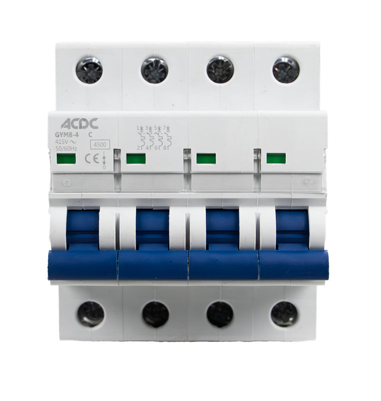 Circuit Breaker 4 Pole C-Curve 4.5KA 20A